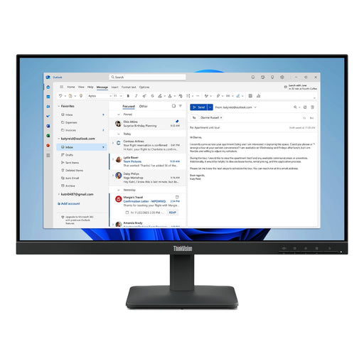 Lenovo ThinkVision S24-4e, Full HD (1920 x 1080), 100Hz, 4ms, 16:9, WLED Monitor-Monitors-Gigante Computers