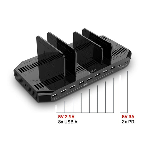 Lindy 120W 10 Port USB Charging Station-Cables-Gigante Computers