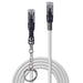 Lindy 1m Cat.6A S/FTP Locking Network Cable, Grey-Cables-Gigante Computers