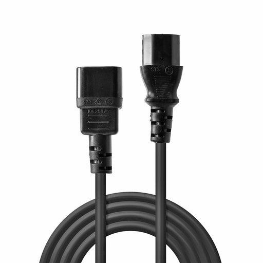 Lindy 30331 2m IEC Extension Cable, Black-Cables-Gigante Computers