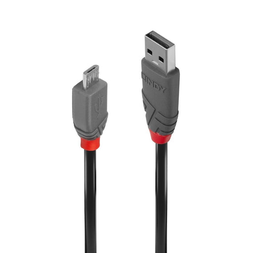 Lindy 36731 0.5m USB 2.0 Type A to Micro-B Cable, Anthra Line-Cables-Gigante Computers