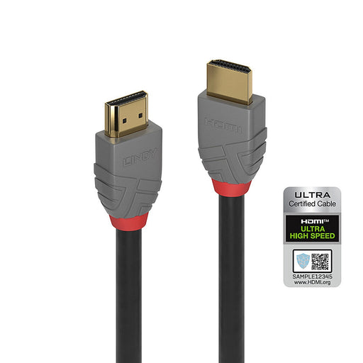 Lindy 3695 2m Ultra High Speed HDMI Cable, Anthra Line-Cables-Gigante Computers