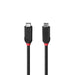 Lindy Black Line 37002 2m USB4 240W Cable, 24 pin USB-C (M) to 24 pin USB-C (M)-Cables-Gigante Computers