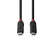 Lindy Black Line 37002 2m USB4 240W Cable, 24 pin USB-C (M) to 24 pin USB-C (M)-Cables-Gigante Computers