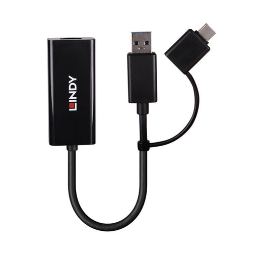 Lindy USB 3.2 Gen 1 Gigabit Ethernet Converter, Bus-Powered, No External Power Supply Required-Cables-Gigante Computers