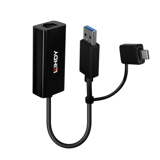 Lindy USB 3.2 Gen 1 Gigabit Ethernet Converter, Bus-Powered, No External Power Supply Required-Cables-Gigante Computers