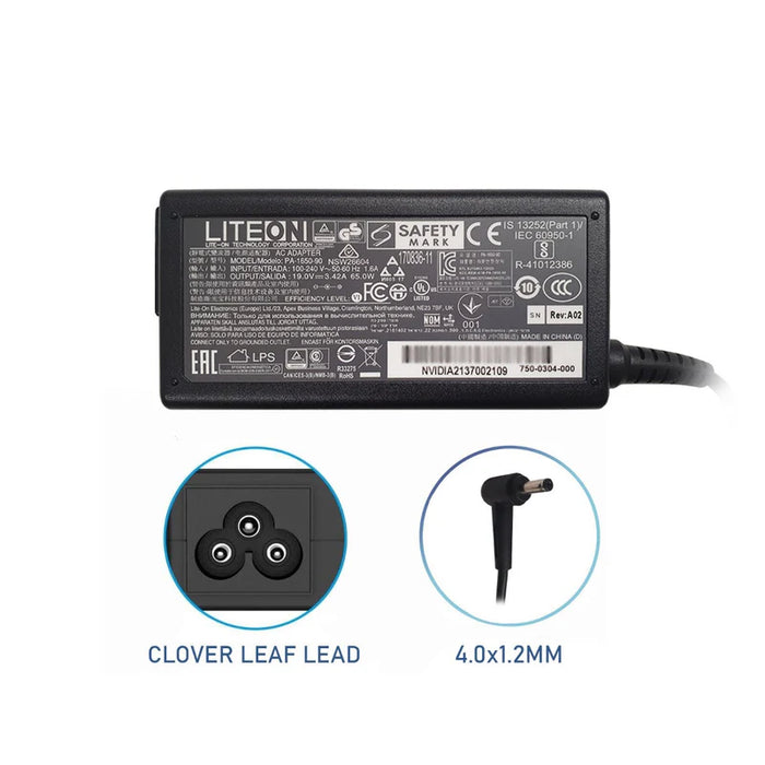 Liteon Asus OEM 19V 3.42A 4.0mm 1.2mm Laptop Charger-Power Adapters-Gigante Computers