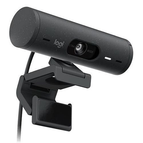 Logitech BRIO 500 FHD 4MP Webcam, USB-C, Light Correction, Auto-Framing, Show Mode, Privacy Shutter, Noise-Reducing Mics, Graphite-Webcams-Gigante Computers