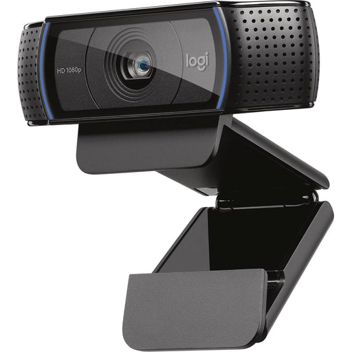 Logitech C920S HD Pro Webcam, Full HD 1080p/30fps Video Calling, Clear Stereo Audio, HD Light Correction, Privacy Shutter, Streaming, Works With Skype,Zoom,FaceTime - Black-Cameras-Gigante Computers