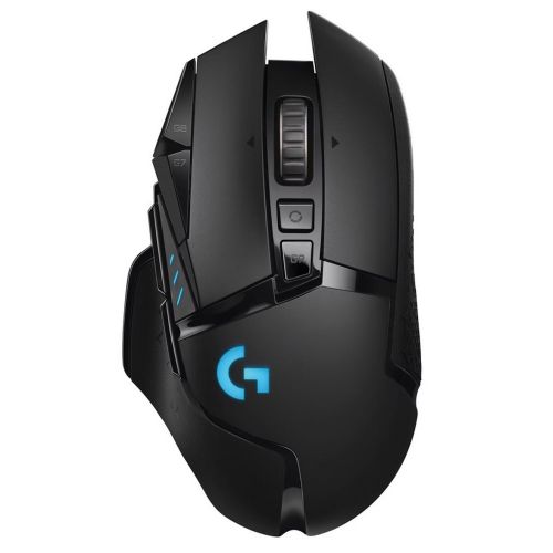 Logitech G502 LIGHTSPEED Wireless/Wired RGB Gaming Mouse, HERO 25K sensor, 25600 DPI, PTFE Feet, Adjustable Weights, Black-Mice-Gigante Computers