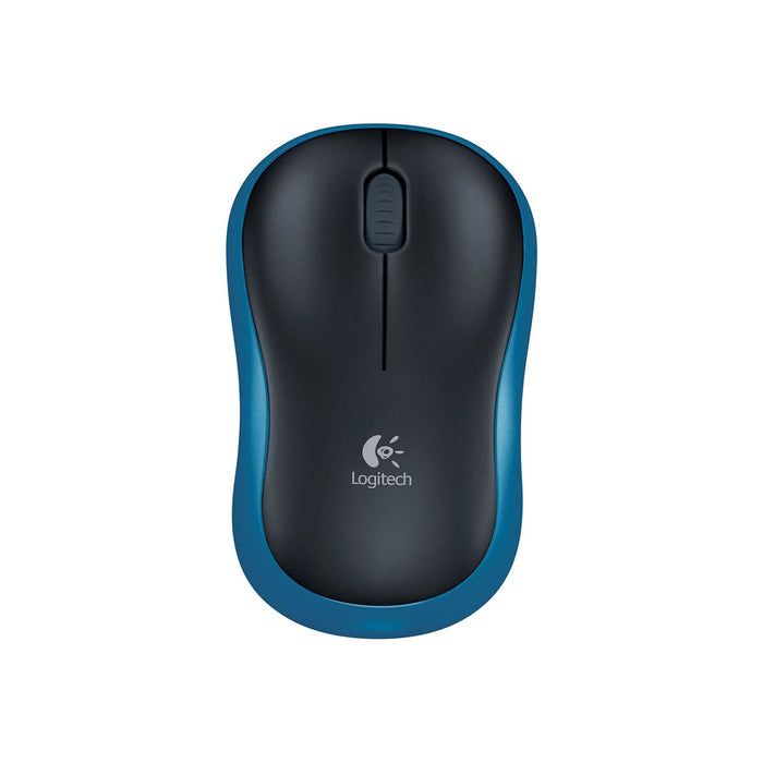 Logitech M185 Black/Blue Wireless Full Size Optical Mouse-Mice-Gigante Computers