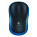 Logitech M185 Wireless Notebook Mouse, USB Nano Receiver, Black/Blue-Mice-Gigante Computers