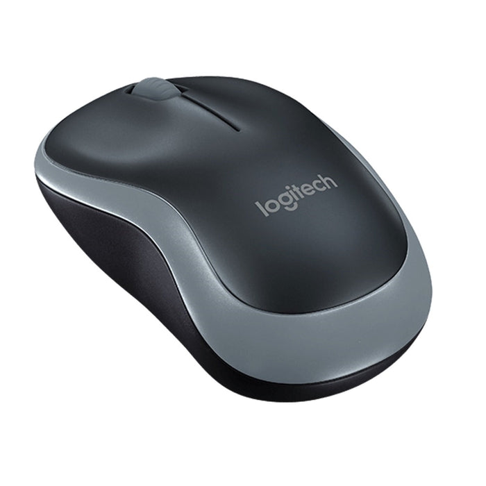 Logitech M185 Wireless Notebook Mouse, USB Nano Receiver, Black/Grey-Mice-Gigante Computers