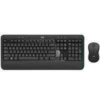 Logitech MK540 Advanced Wireless Keyboard and Mouse Combo for Windows, 2.4 GHz Unifying USB-Receiver, Multimedia Hotkeys, 3-Year Battery Life, for PC, Laptop, QWERTY UK Layout, Black-Keyboard-Gigante Computers