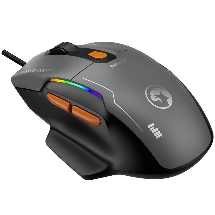 MARVO Duke 50 M368 Wired Gaming Mouse, 6 DPI levels (800 - 12800), 1000Hz Polling Rate, 13 Mode RGB Backlighting, 68g-Mice-Gigante Computers