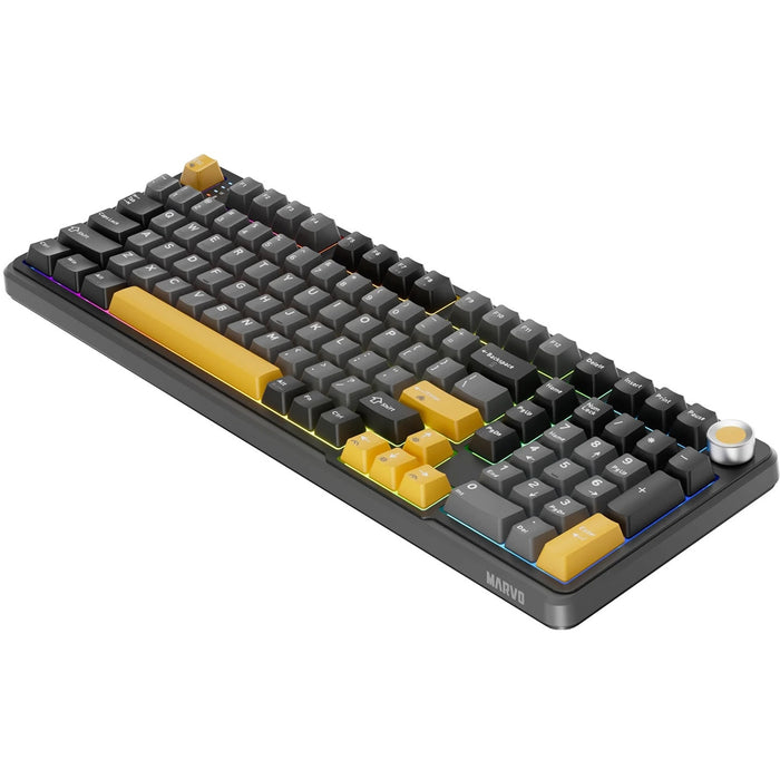 MARVO Titan 98 KG986W Wireless Mechanical Gaming Keyboard, Tri-Mode Connectivity, Wired, 2.4GHz & Bluetooth, Hot-Swappable Mechanical Switches, Vibrant RGB Backlighting, Full-Key Anti-Ghosting-Keyboard-Gigante Computers