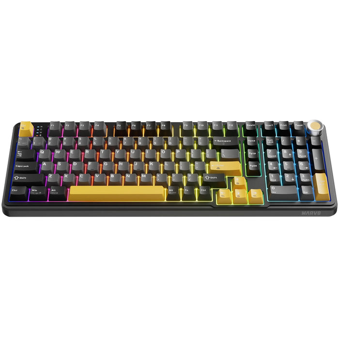 MARVO Titan 98 KG986W Wireless Mechanical Gaming Keyboard, Tri-Mode Connectivity, Wired, 2.4GHz & Bluetooth, Hot-Swappable Mechanical Switches, Vibrant RGB Backlighting, Full-Key Anti-Ghosting-Keyboard-Gigante Computers