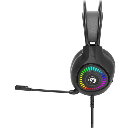 Marvo H8325 Akari 40 USB 2.0 Wired Gaming RGB Headset (Black)-Speakers-Gigante Computers