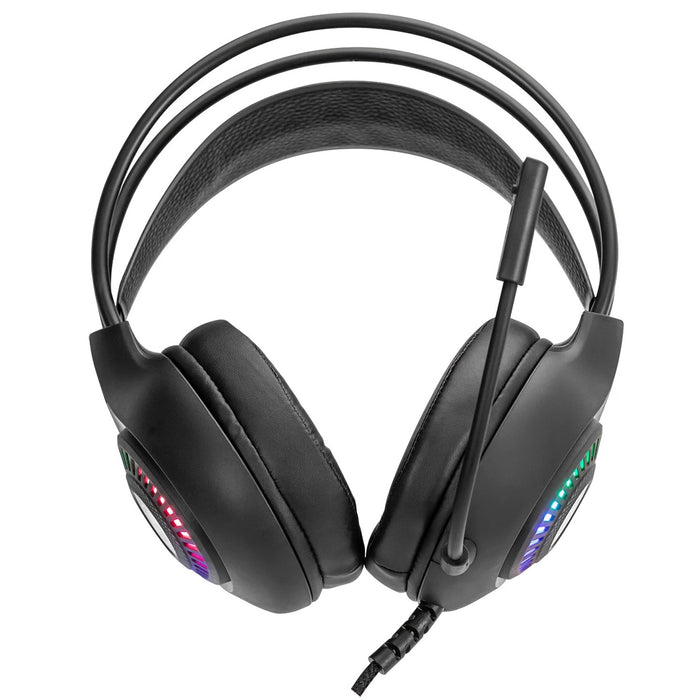 Marvo H8325 Akari 40 USB 2.0 Wired Gaming RGB Headset (Black)-Speakers-Gigante Computers
