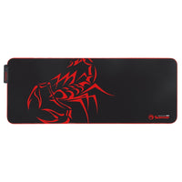 Marvo MG010 Gaming Mouse Pad, 7 colour LED with 3 RGB Effects, XL 800x310x4mm, USB Connection, Soft Microfiber Surface for speed and control with Non-Slip Rubber Base and Stitched Edges, Black-Accessories-Gigante Computers