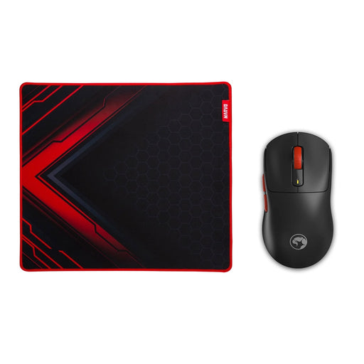 Marvo Scorpion G964W Niro 60 Wireless and Bluetooth USB-C Rechargeable Gaming Mouse (Black) + Marvo Scorpion G55 Blaze M Medium Size Non-Slip Microfibre Gaming Surface Mat (Black)-Mice-Gigante Computers