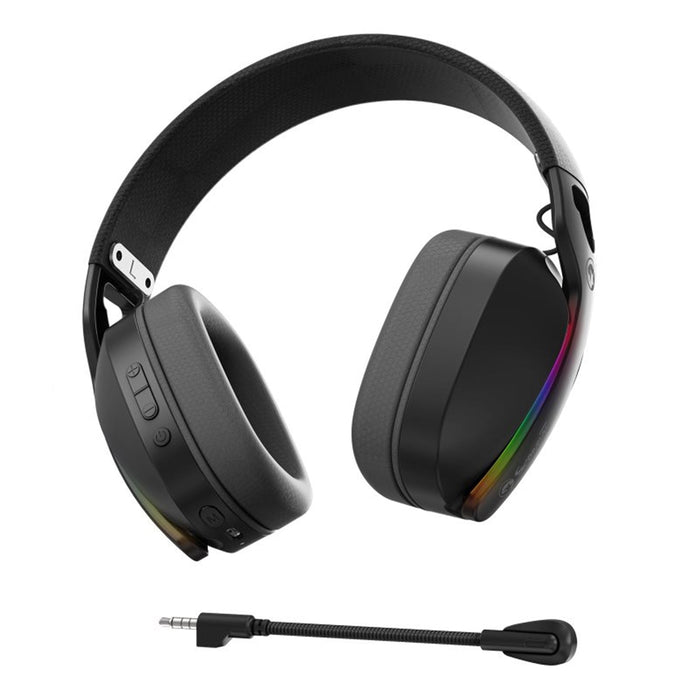 Marvo Scorpion HG9086W Gaming Headphones, Tri-Mode Connection, 2.4GHz Wireless, BT 5.3 or Wired, Sterio Sound, RGB - PC, Android, MAC OS, iOS, PS4, PS5 and Switch Compatible, 40mm Audio Drivers, Omnidirectional Mic-Speakers-Gigante Computers