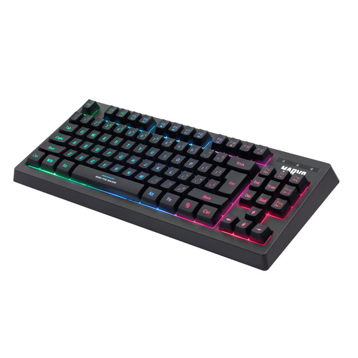 Marvo Scorpion K607 Gaming Keyboard, Multimedia, USB 2.0, Full Anti-ghosting, Ergonomic Compact Design with TKL Layour, 3 Coluor LED backlit with Adjustable Brightness, Black-Gigante Computers