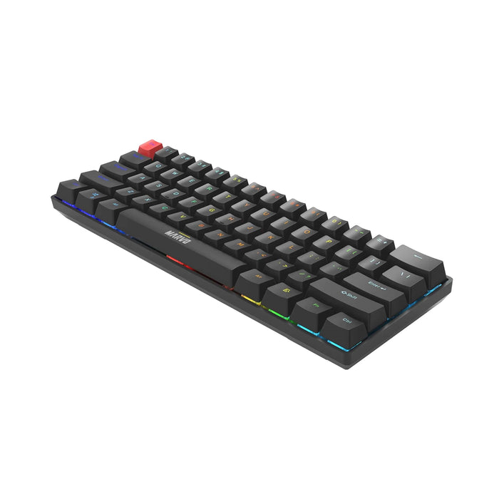Marvo Scorpion KG933G Saber 61 Wired Mechanical RGB 60% UK Layout Gaming Keyboard (Black)-Keyboard-Gigante Computers