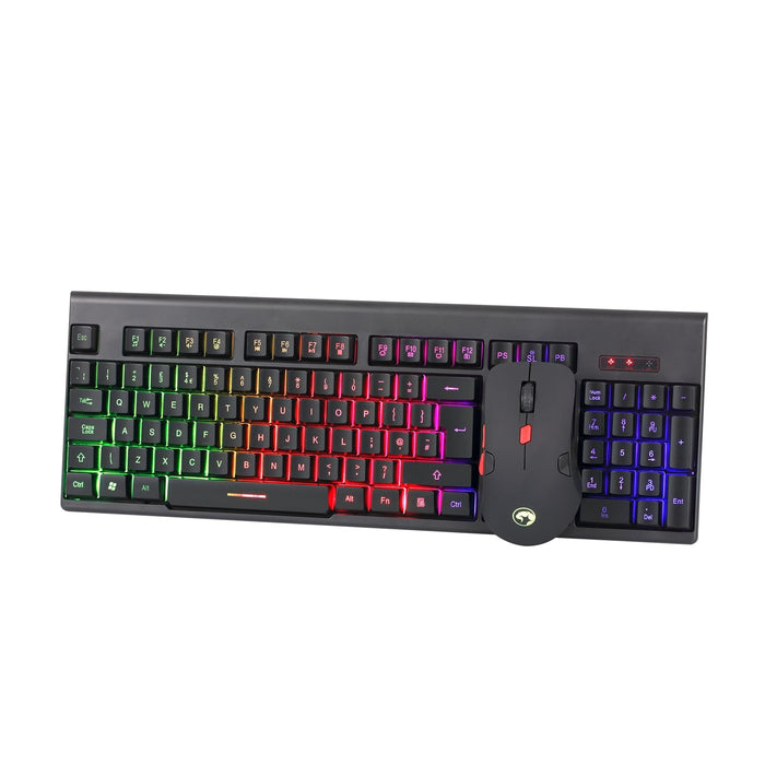 Marvo Scorpion KW512 Wireless Gaming Keyboard and Mouse Bundle 3 Colour LED Backlit-Keyboard-Gigante Computers