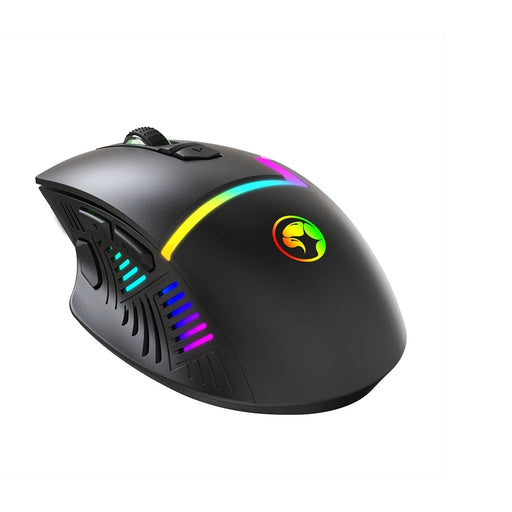 Marvo Scorpion M791W Wireless and Wired Dual Mode Gaming Mouse, Rechargeable, RGB with 7 Lighting Modes, 6 adjustable levels up to 10000 dpi, Gaming Grade Optical Sensor with 7 Buttons, Black-Mice-Gigante Computers