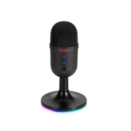 Marvo Scorpion MIC-06 Blast 40 USB RGB Noise Cancelling Wired Microphone (Black)-Speakers-Gigante Computers