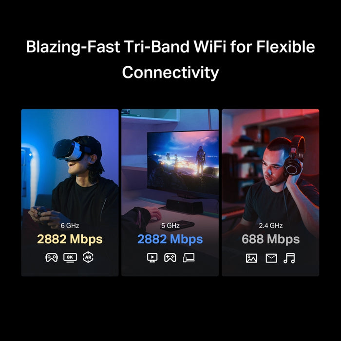 Mercusys MA37BE BE6500 Tri-Band Wi-Fi 7 Bluetooth PCI Express Adapter-Networking-Gigante Computers