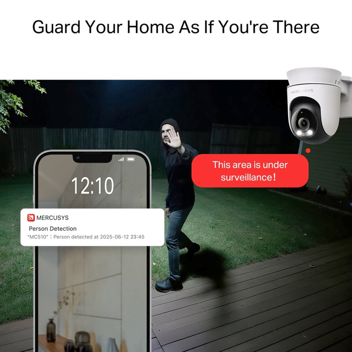 Mercusys MC510 Pan/Tilt Home Security WiFi Camera-Networking-Gigante Computers