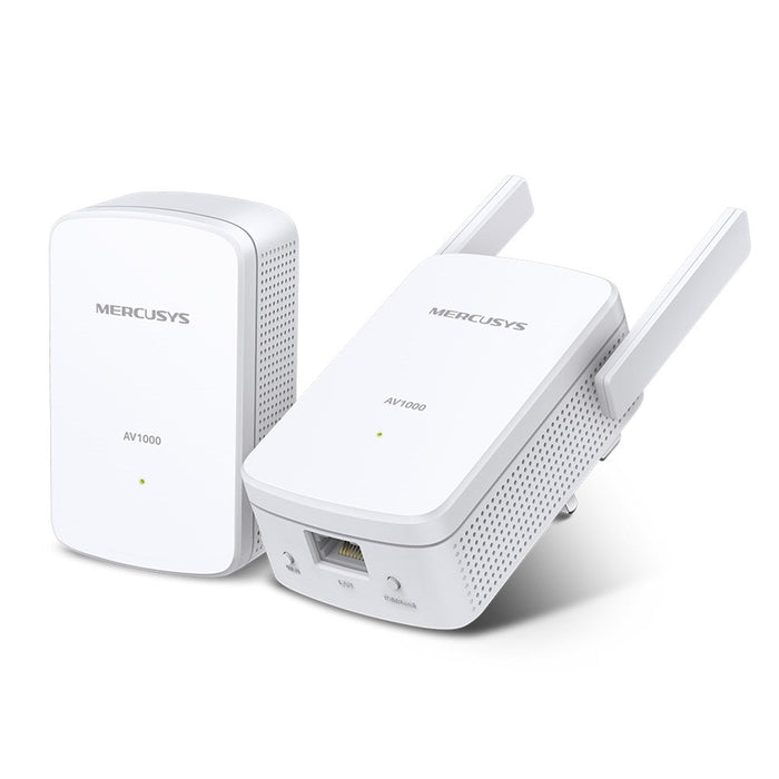 Mercusys (MP510 KIT) 300Mbps Wireless N Powerline Adapter Kit, AV2 1000, 1-Port-Powerline Adapters-Gigante Computers
