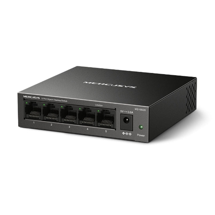 Mercusys (MS105GS) 5-Port Gigabit Unmanaged Desktop Switch, Steel Case-Switches-Gigante Computers