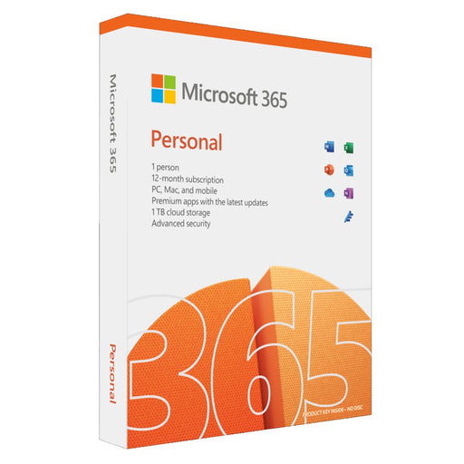 Microsoft Office 365 Personal 1 Year 1 User - Retail Boxed FY25H2-Software-Gigante Computers