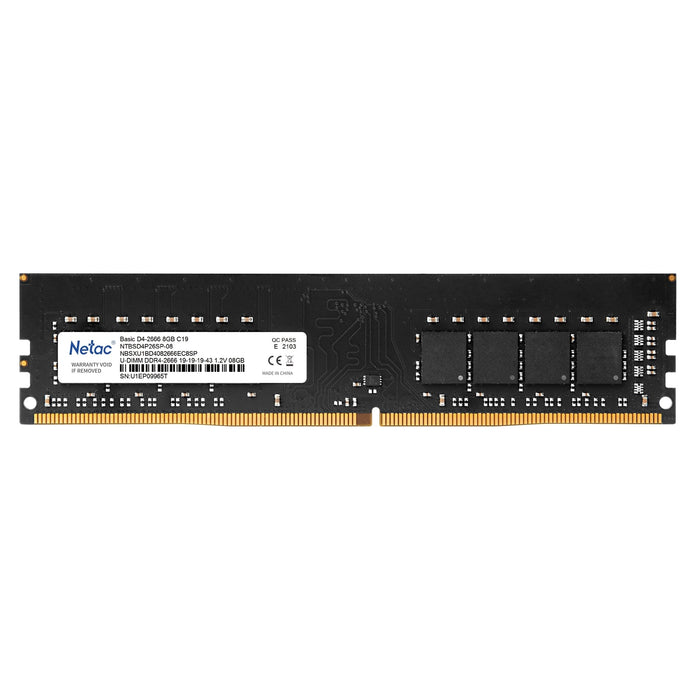 Netac 8GB No Heatsink (1 x 8GB) DDR4 2666MHz DIMM System Memory-System Memory-Gigante Computers