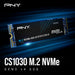PNY CS1030 (M280CS1030-250-RB) 250GB SSD, PCIe Gen3 x4 Interface,Max Read 2500MB/s, MaxWrite 1100MB/s, 5 Year Limited Warranty-Hard Drives-Gigante Computers