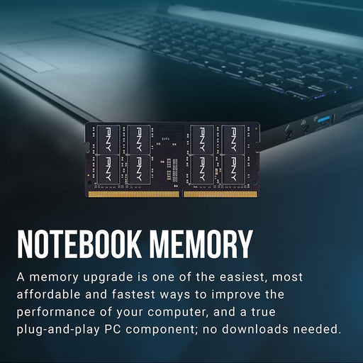 PNY (MN16GBSD43200-SI) 16GB, PERFORMANCE DDR4 3200MHz, SODIMM Notebook Memory, CL22, Single channel-Memory-Gigante Computers