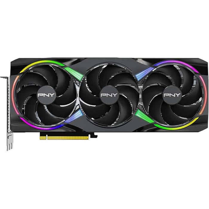 PNY NVIDIA GEFORCE RTX 5080 ARGB EPIC-X RGB OC16GB, GDDR7 Graphics Card, 10,752 Cuda Cores, 22.3GHz Core Clock, Triple Fan, 3 x Display Ports/ 1 x HDMI Port-Graphics Cards-Gigante Computers