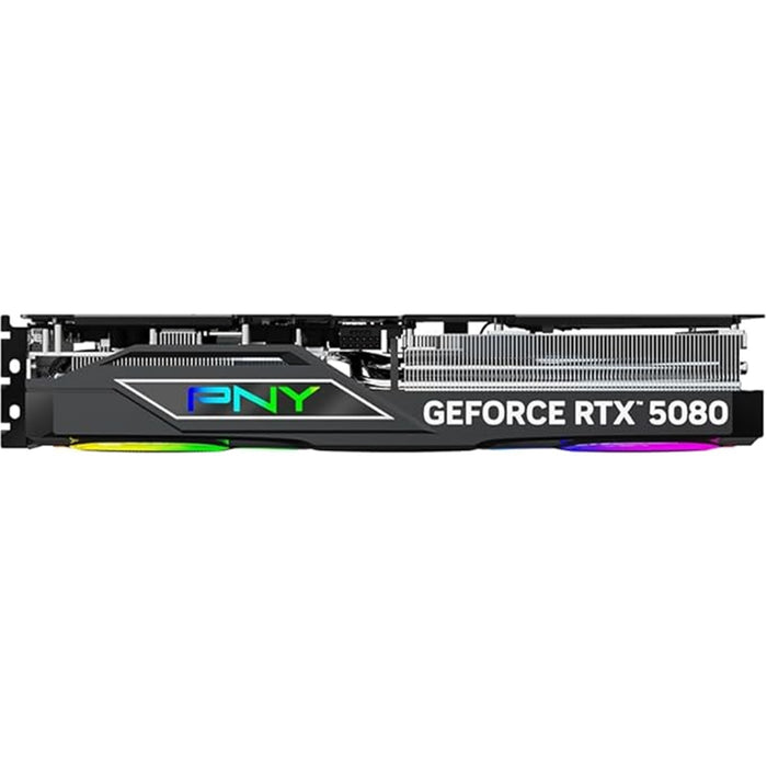 PNY NVIDIA GEFORCE RTX 5080 ARGB EPIC-X RGB OC16GB, GDDR7 Graphics Card, 10,752 Cuda Cores, 22.3GHz Core Clock, Triple Fan, 3 x Display Ports/ 1 x HDMI Port-Graphics Cards-Gigante Computers