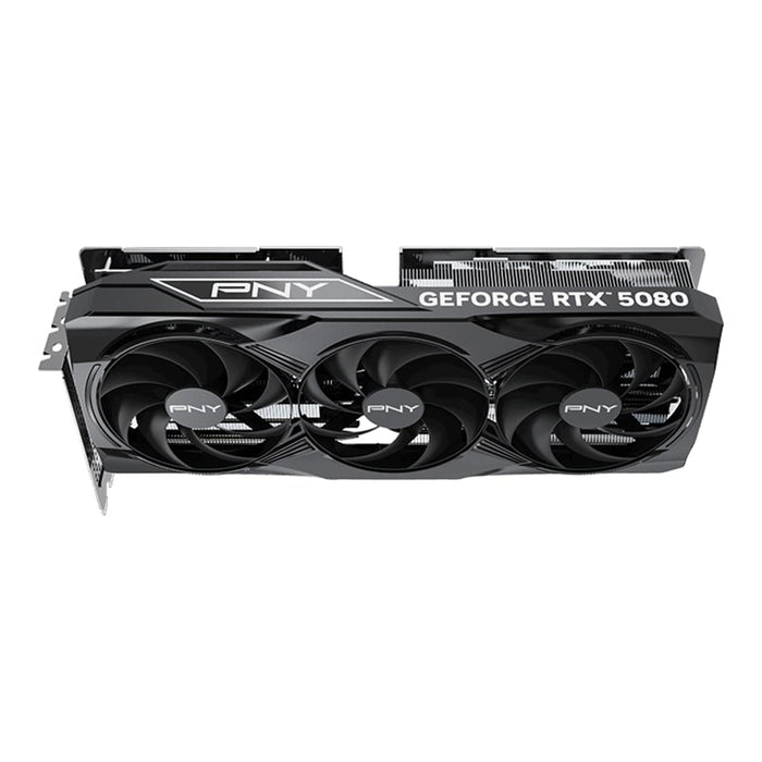 PNY NVIDIA GEFORCE RTX 5080 OC 16GB, GDDR7 Graphics Card, 10752Cuda Cores, 2295 MHz Core Clock, Triple Fan, 3 x Display Ports/ 1 x HDMI Port-Graphics Cards-Gigante Computers