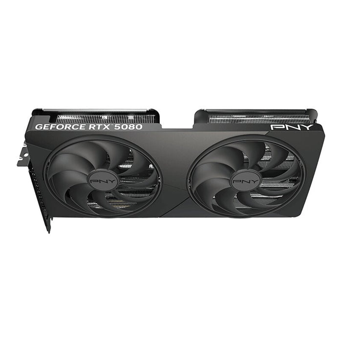 PNY NVIDIA GEFORCE RTX 5080 SLIM OC 16GB GDDR7 Graphics Card, 10752 Cuda Cores, 2295 MHz Core Clock, Dual Fan, 3x DisplayPorts/ 1 x HDMI Port-Graphics Cards-Gigante Computers