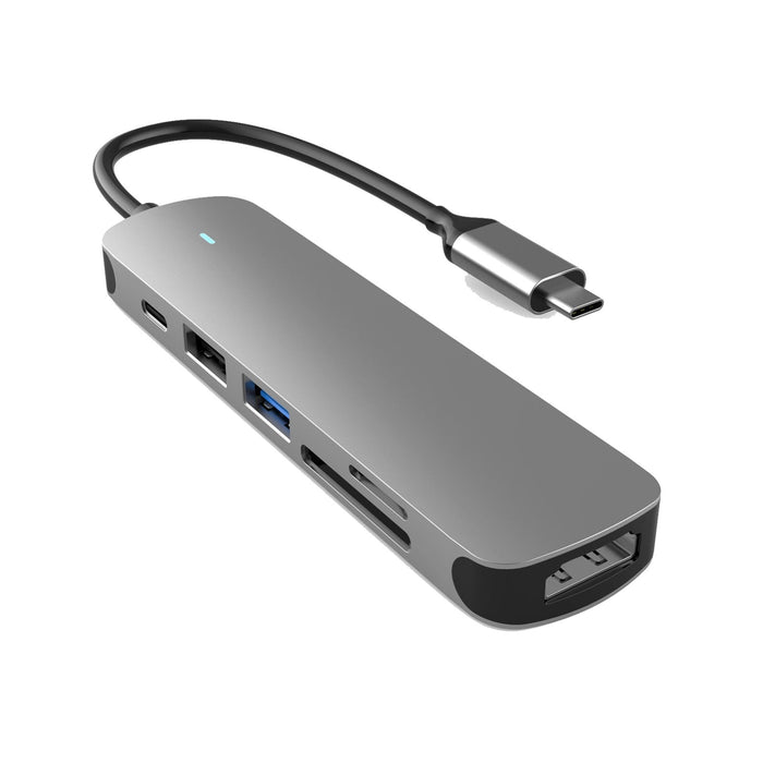 PREVO C605A USB Type-C 6-In-1 Hub with HDMI-USB Hubs-Gigante Computers