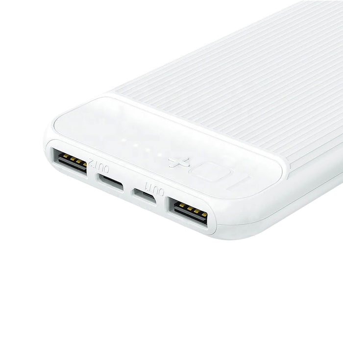 PREVO SP3012 10000mah Dual Slim Portable Power Bank White-Power Banks and Chargers-Gigante Computers