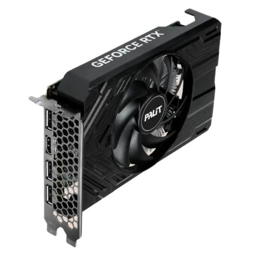 Palit RTX4060 StormX, PCIe4, 8GB DDR6, HDMI, 3 DP, 2460MHz Clock, Compact Design-Graphics Cards-Gigante Computers