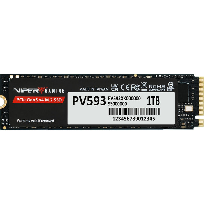 Partiot PV593 (PV593P1TBM28H) 1TB NVMe SSD, M.2 Interface, PCIe Gen5 x4, 2280, Read/Write up to 14,000 / 13,000 MB/s, 5 Year Warranty-Hard Drives-Gigante Computers