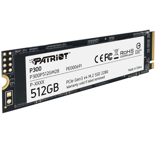 Patriot P300 (P300P512GM28) 512GB NVMe SSD-Internal Hard Drives-Gigante Computers
