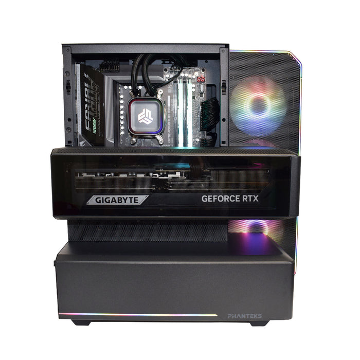 Phanteks EX5 RGB Case, AMD Ryzen 9 9950 X3D, 16 Core 5.70GHz, 65GB DDR5 RGB RAM, 1TB NVMe Gen5 + 2TB NVMe, RTX5090 32GB, WiFI 7, Windows 11 Home - Gaming PC-System Builds-Gigante Computers
