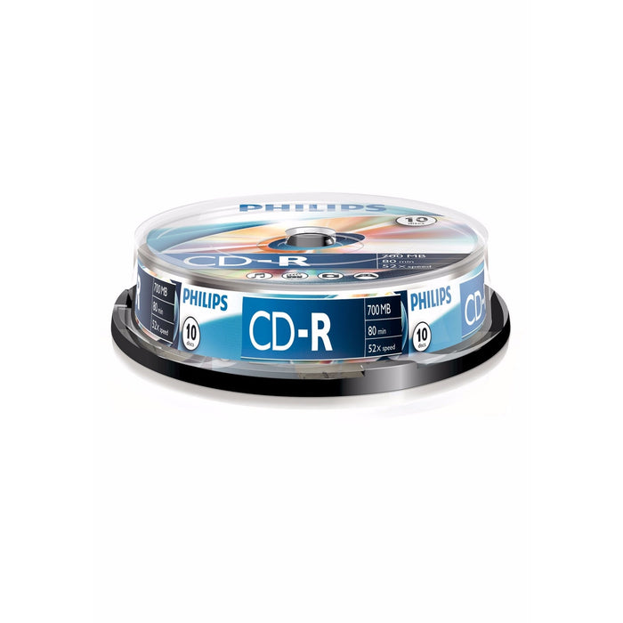 Philips CD-R Recordable 52X 10PK Spindle-Recordable Media-Gigante Computers